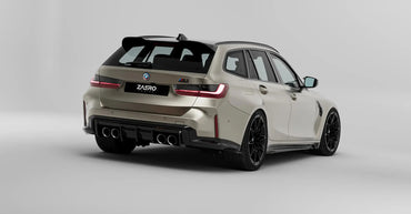 BMW M3 G80 G81 EVO - S Gloss Black Side Skirts by ZAERO (2021+) - Evolve Automotive