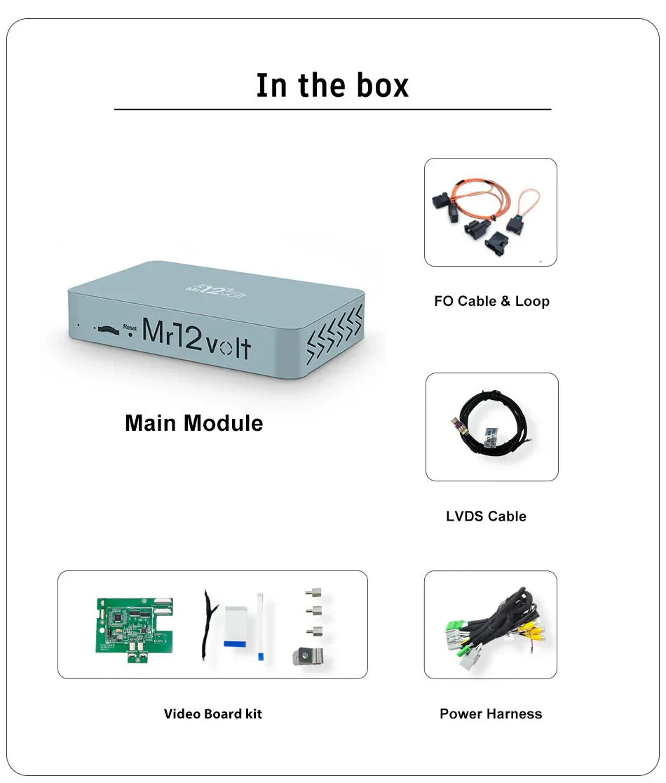 Mr12Volt Jaguar XF, XFR, XK, XKR - High End Audio MOST Bus CarPlay & AA Interface OEM mic support - Evolve Automotive