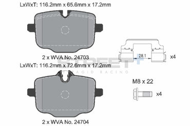 Pagid Street + Rear Brake Pads - BMW G80 | G81 M3 | G82 | G83 M4