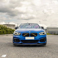 BMW 1 Series F20 F21 LCI EVO - 1 Gloss Black Front Splitter by ZAERO (2015 - 2019) - Evolve Automotive