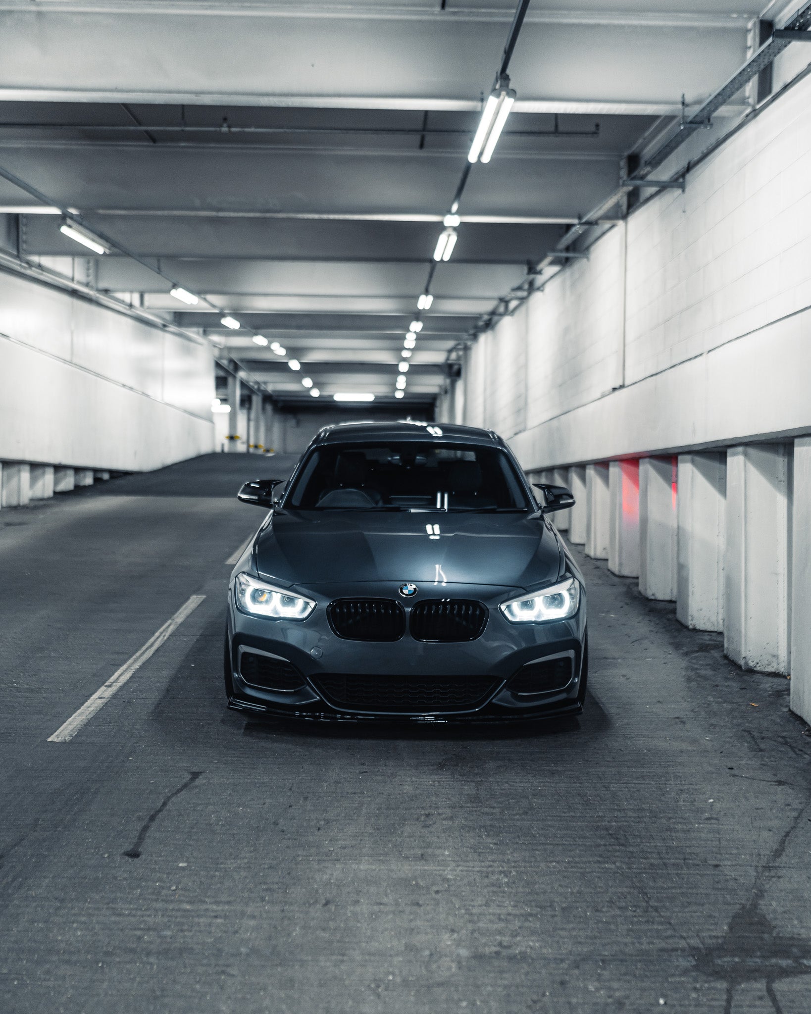 BMW 1 Series F20 F21 LCI EVO - 1 Gloss Black Front Splitter by ZAERO (2015 - 2019) - Evolve Automotive