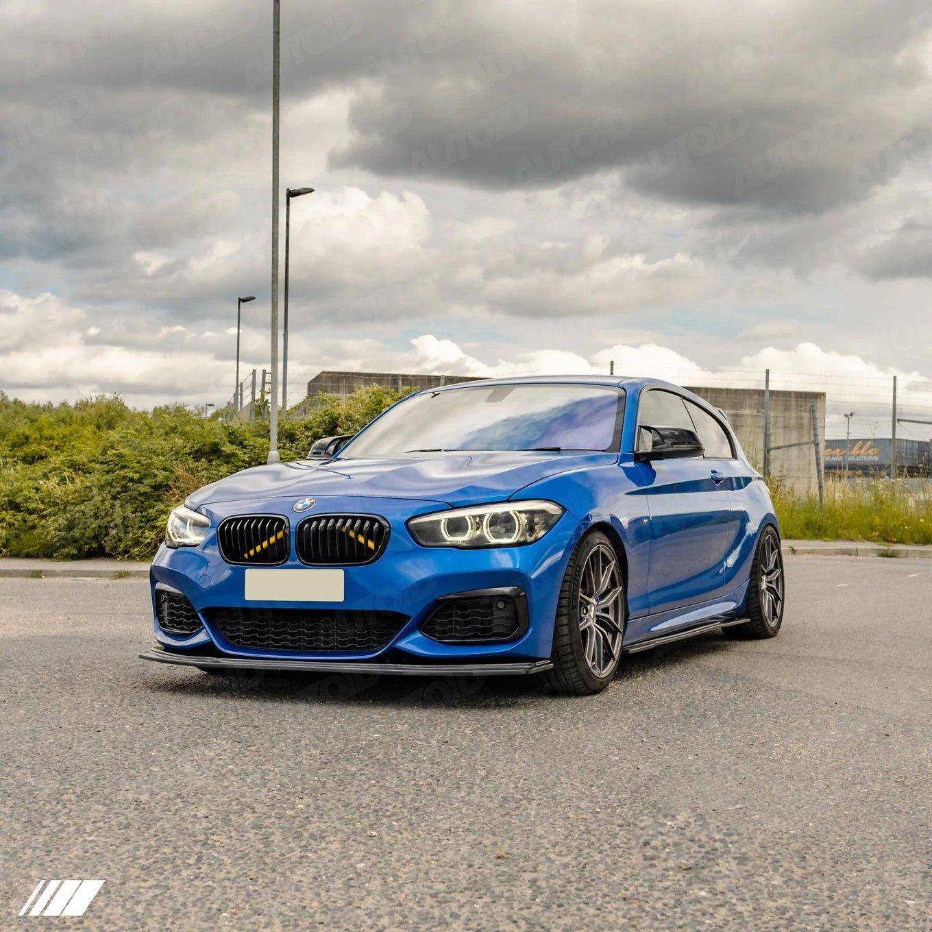 BMW 1 Series F20 F21 LCI EVO - 1 Gloss Black Front Splitter by ZAERO (2015 - 2019) - Evolve Automotive
