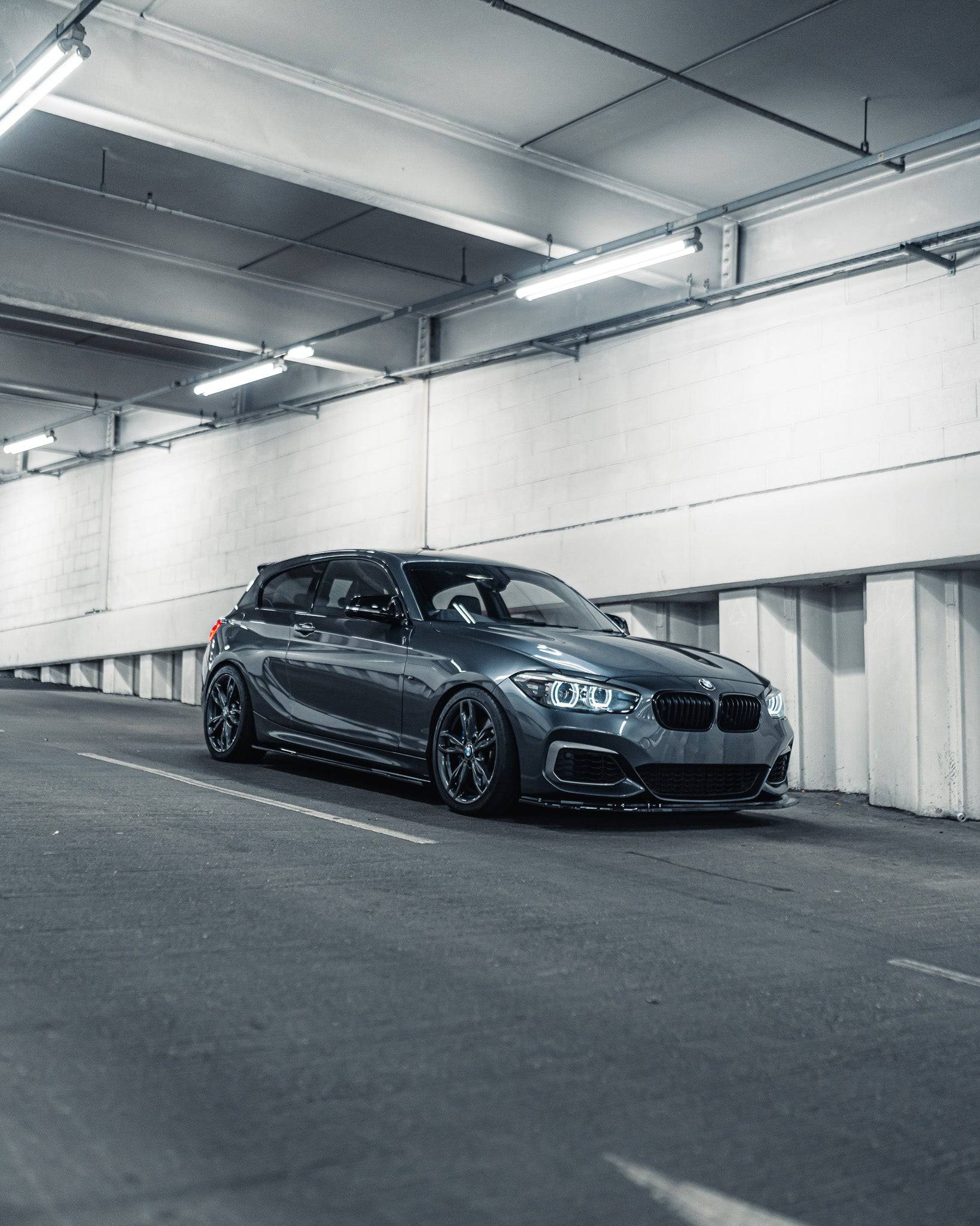 BMW 1 Series F20 F21 LCI EVO - 1 Gloss Black Front Splitter by ZAERO (2015 - 2019) - Evolve Automotive