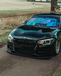 BMW 1 Series F20 Pre - LCI EVO - 1 Gloss Black Front Splitter by ZAERO (2011 - 2015) - Evolve Automotive