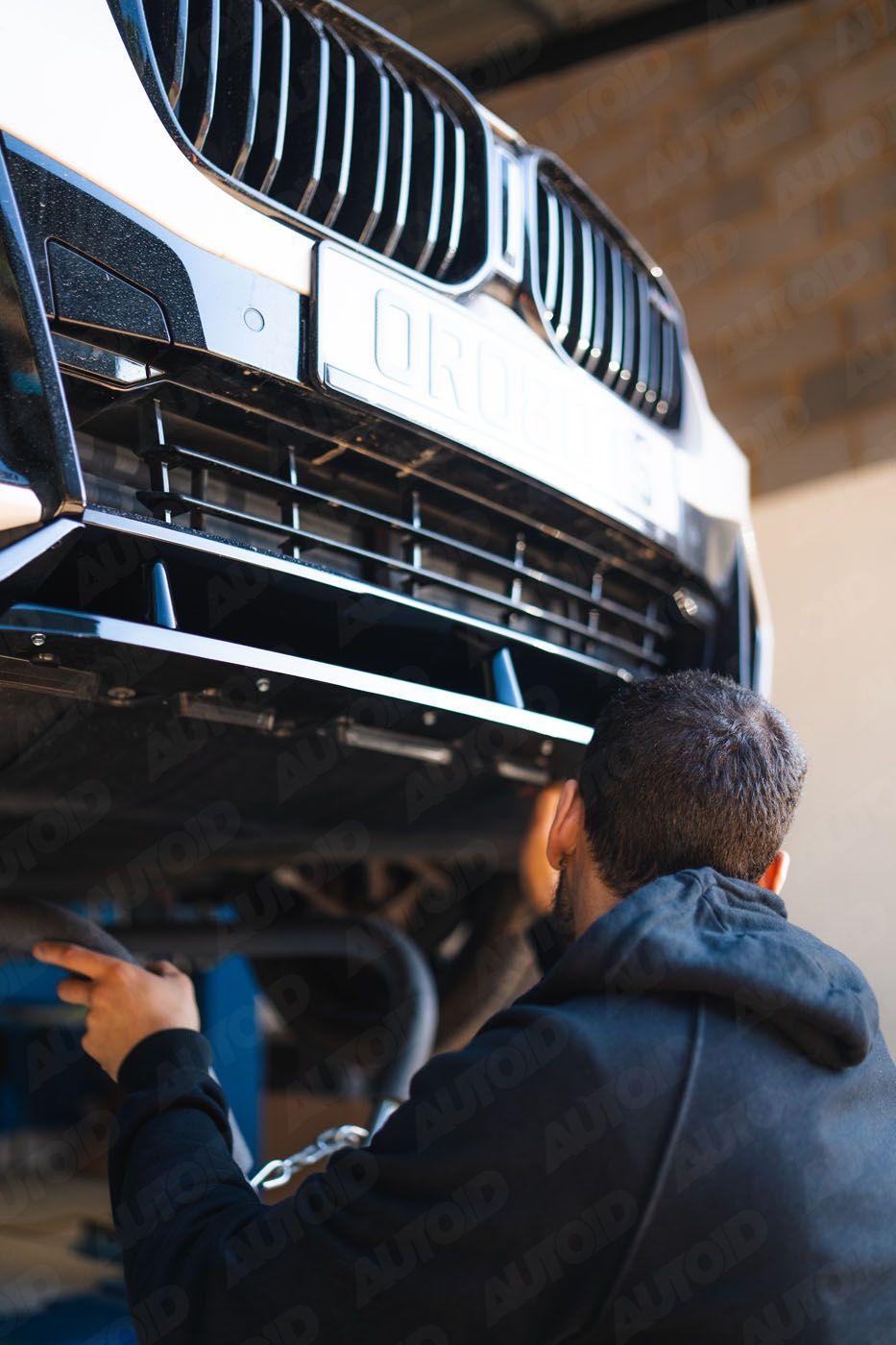 BMW iX3, X3 LCI G01 & X4 LCI G02 Gloss Black Competition Front Splitter (2021+) - Evolve Automotive