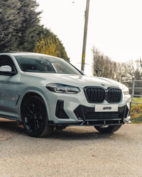 BMW iX3, X3 LCI G01 & X4 LCI G02 Gloss Black Competition Front Splitter (2021+) - Evolve Automotive