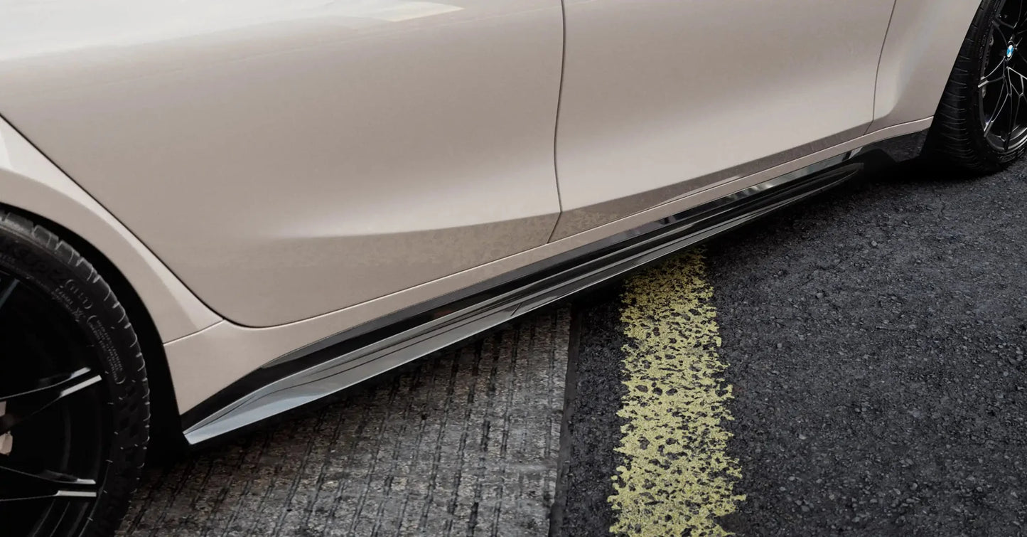 BMW M3 G80 G81 EVO - S Gloss Black Side Skirts by ZAERO (2021+) - Evolve Automotive
