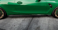 BMW M4 G82 G83 EVO - S Gloss Black Side Skirts by ZAERO (2021+) - Evolve Automotive