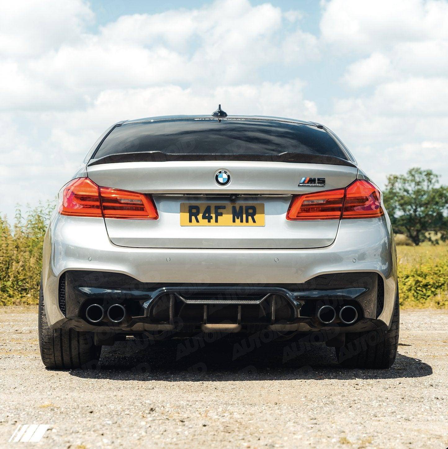 Carbon Fibre CS Rear Spoiler for BMW 5 Series & M5 (2017 - 2023, G30 F90) - Evolve Automotive