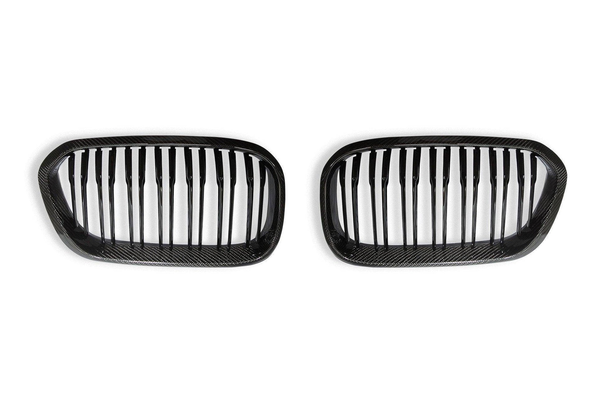 Carbon Fibre Double Slat Kidney Grilles for BMW 1 Series (2015 - 2019, LCI F20 F21) - Evolve Automotive