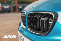 Carbon Fibre Double Slat Kidney Grilles for BMW 2 Series & M2 (2014 - 2020, F22 F87) - Evolve Automotive