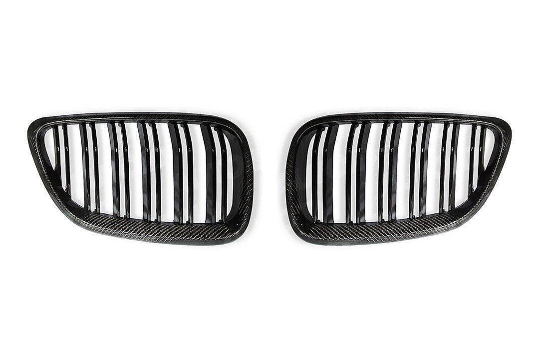 Carbon Fibre Double Slat Kidney Grilles for BMW 2 Series & M2 (2014 - 2020, F22 F87) - Evolve Automotive