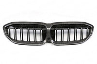 Carbon Fibre Double Slat Kidney Grilles for BMW 3 Series Pre - LCI (2019 - 2023, G20 G21) - Evolve Automotive