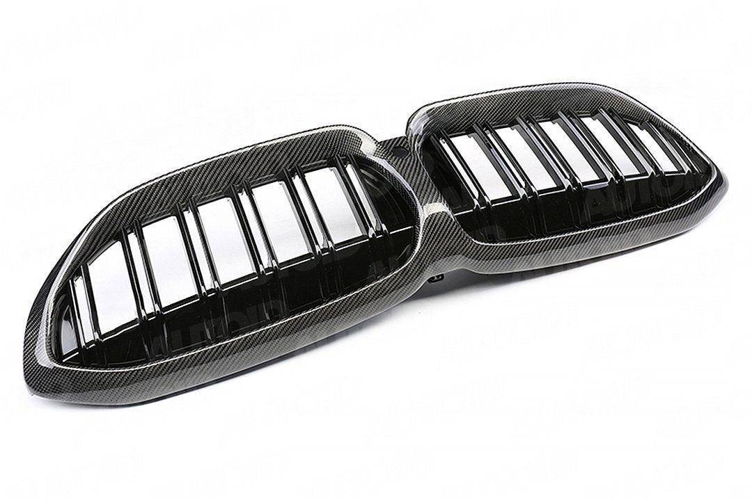 Carbon Fibre Double Slat Kidney Grilles for BMW 3 Series Pre - LCI (2019 - 2023, G20 G21) - Evolve Automotive