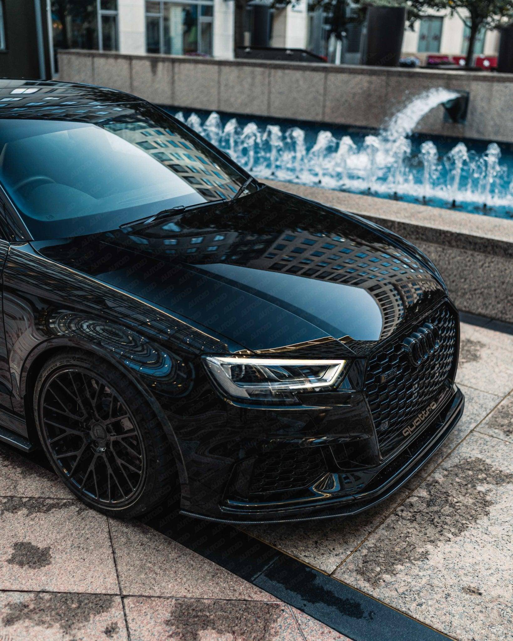 Carbon Fibre Front Splitter for Audi RS3 (2017 - 2020, 8V LCI) - Evolve Automotive