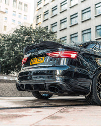 Carbon Fibre Rear Diffuser for Audi RS3 Saloon (2017 - 2020, 8V LCI) - Evolve Automotive