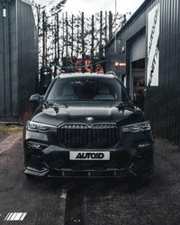 Gloss Black Competition Front Splitter for BMW X7 (2018+, G07) - Evolve Automotive