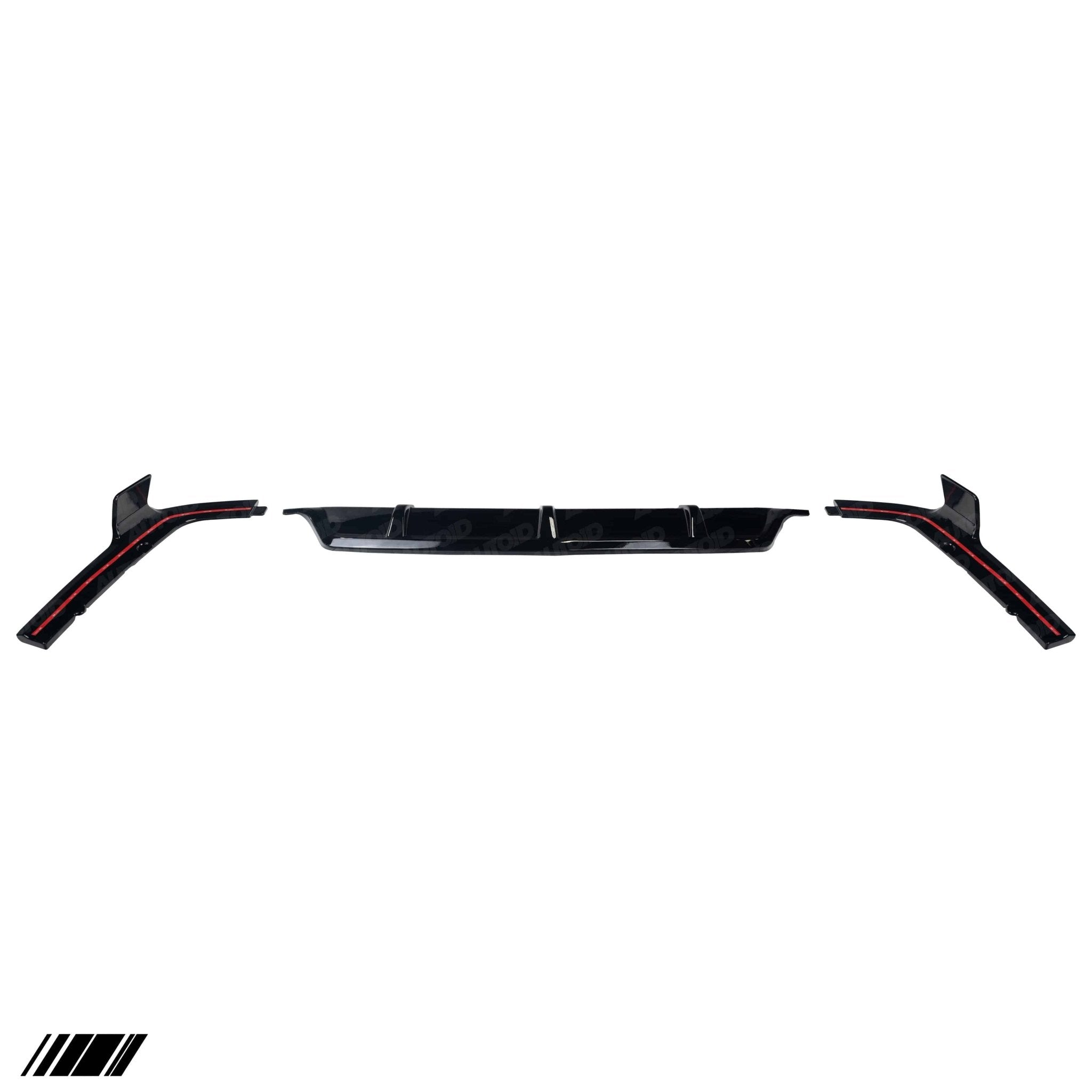 Gloss Black Competition Rear Diffuser Set for BMW X5 (2018+, G05) - Evolve Automotive