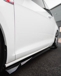VW Golf, Golf GTI & Golf R Mk7 / Mk7.5 EVO - 1 Gloss Black Side Skirts by ZAERO (2014 - 2020) - Evolve Automotive