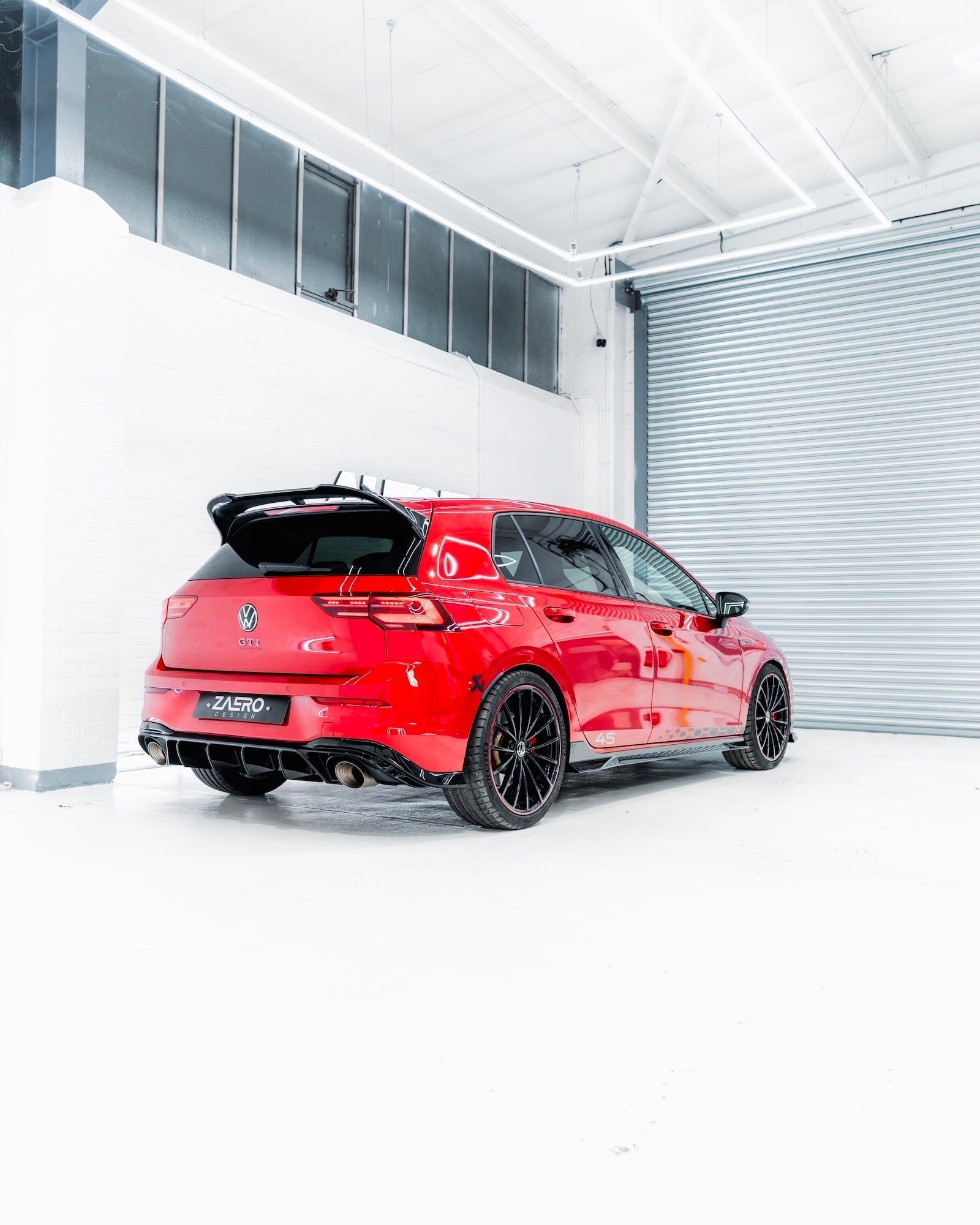 VW Golf GTI Clubsport & Golf R Mk8 EVO - 1 Gloss Black Rear Spoiler by ZAERO (2020+) - Evolve Automotive