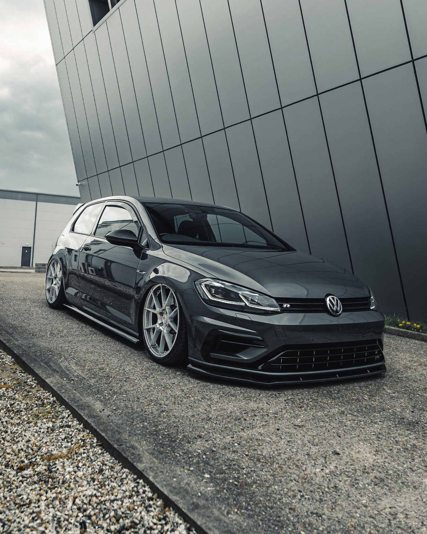 VW Golf R Carbon Fibre Performance Front Splitter (2017 - 2020, Mk7.5) - Evolve Automotive